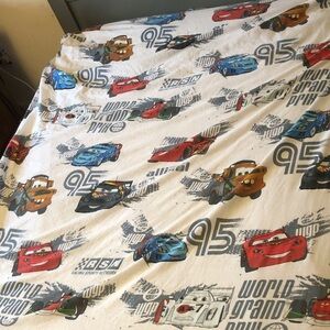 Disney Cars Bedding Set with Red, Blue, and White